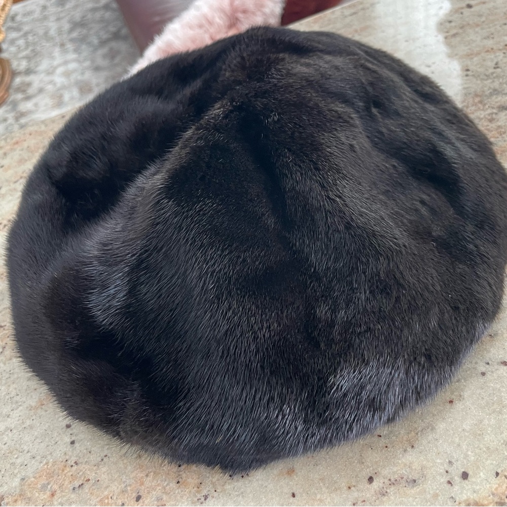 Sable Black/Brown Beret Fur Hat